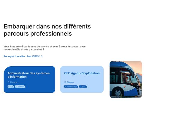 Section d'offres d'emploi